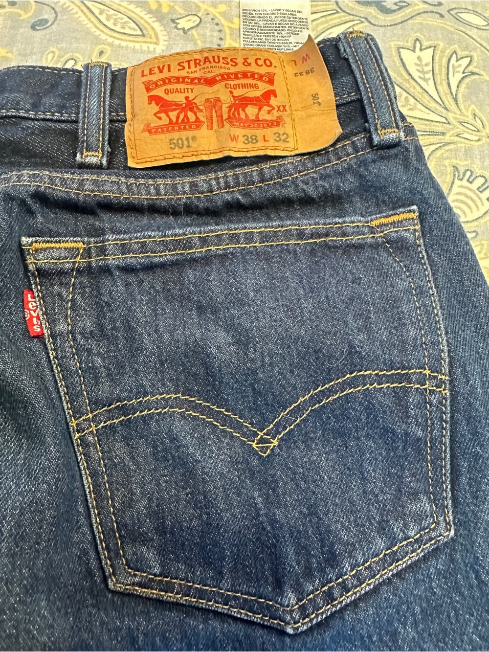 Levi's Straight Men's Dark Blue Denim Jeans